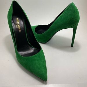 Saint laurent Zoe Green suede